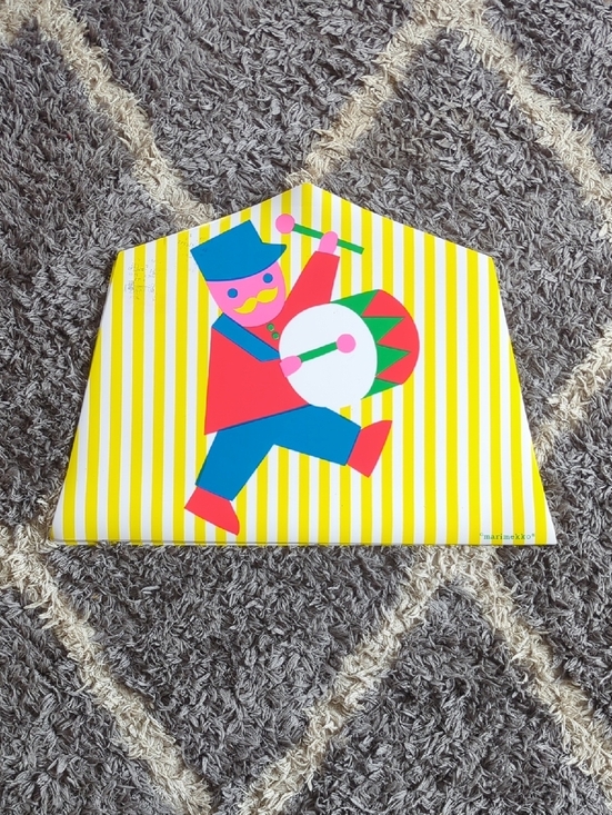 Marimekko Other - Set of 4 Marimekko "Hello Friend" placemats with a stylized drummer design